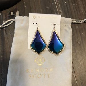 Kendra Scott Black Iridescent Alexandra Earrings
